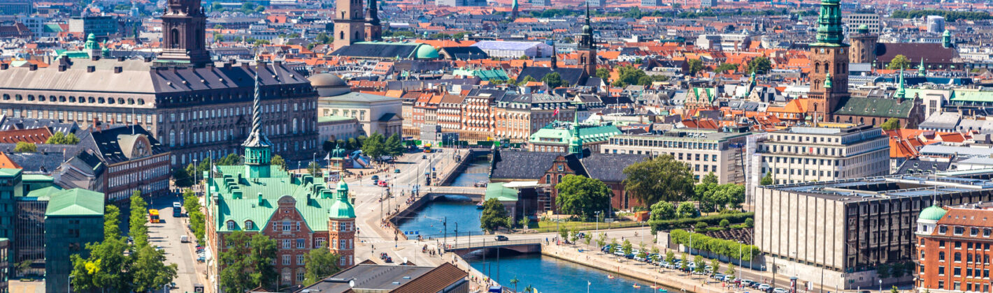 Copenhagen City, Denmark, Scandinavia. Beautiful summer day