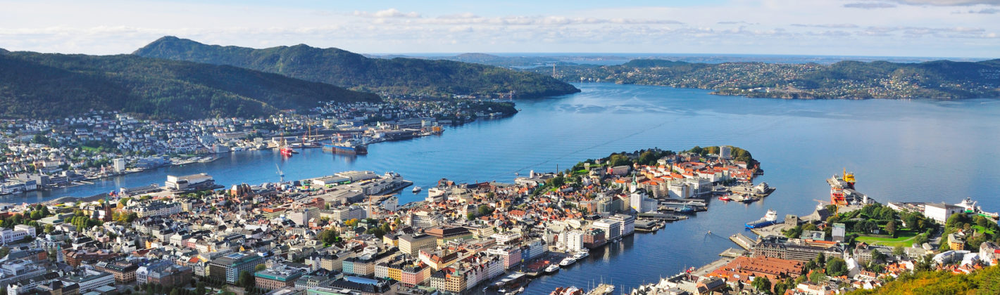 View of Bergen city from Mount Floyen