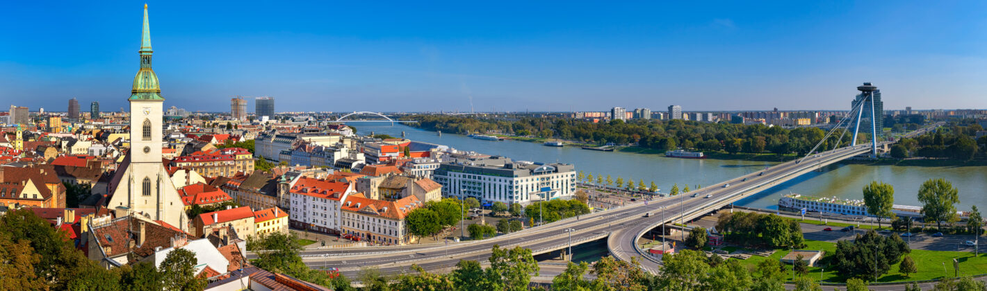 Skyline panorama of Bratislava, Slovakia